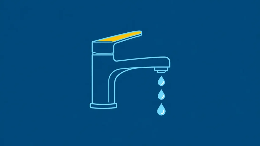 Grifo monomando goteando agua, una de las averías más habituales en casa