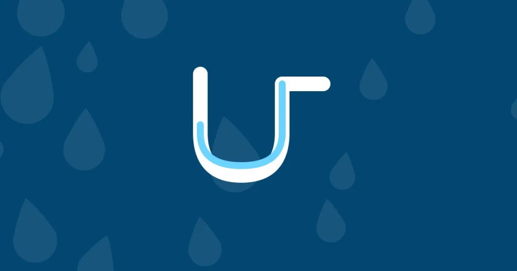 Sifón de desagüe con su sello de agua